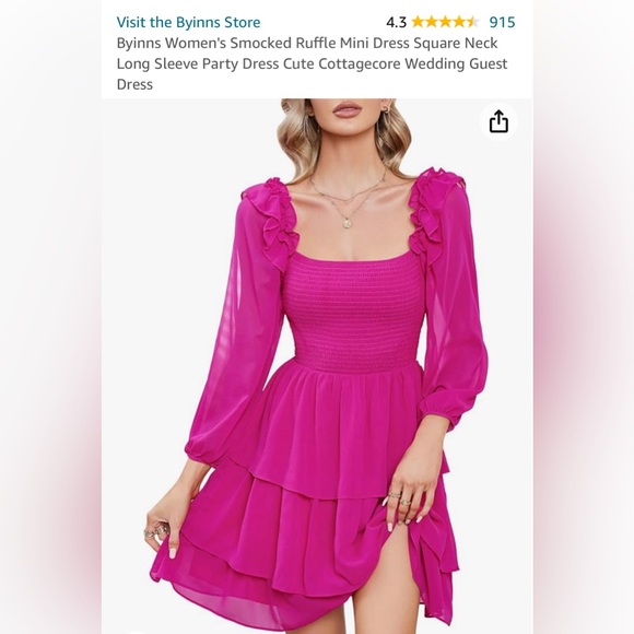 💕Smocked Ruffle Mini Dress 💕 - Picture 2 of 3